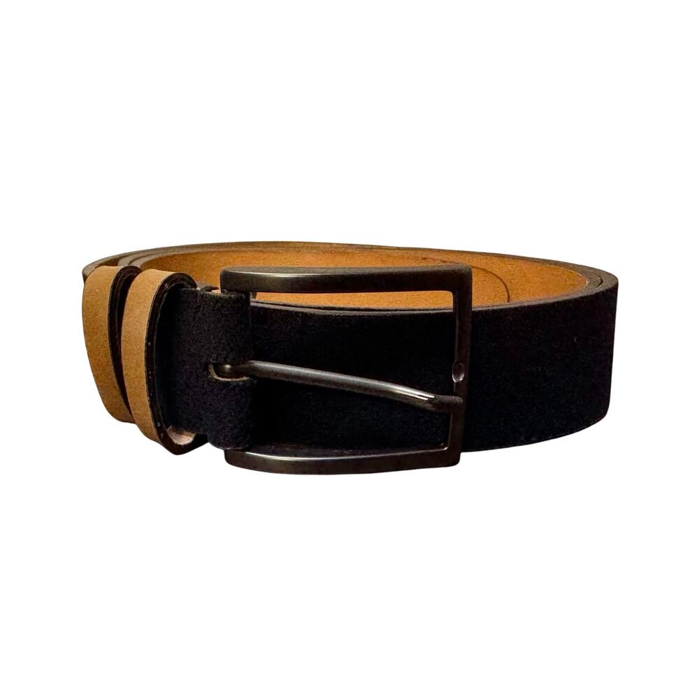 Paul fredrick Italian blue dyed suede leather belt size 38 men’s
